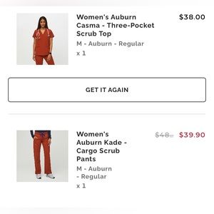 Figs Scrub Set: Auburn Casma 3 Pocket Scrub Top and Kade Cargo Scrub Pants